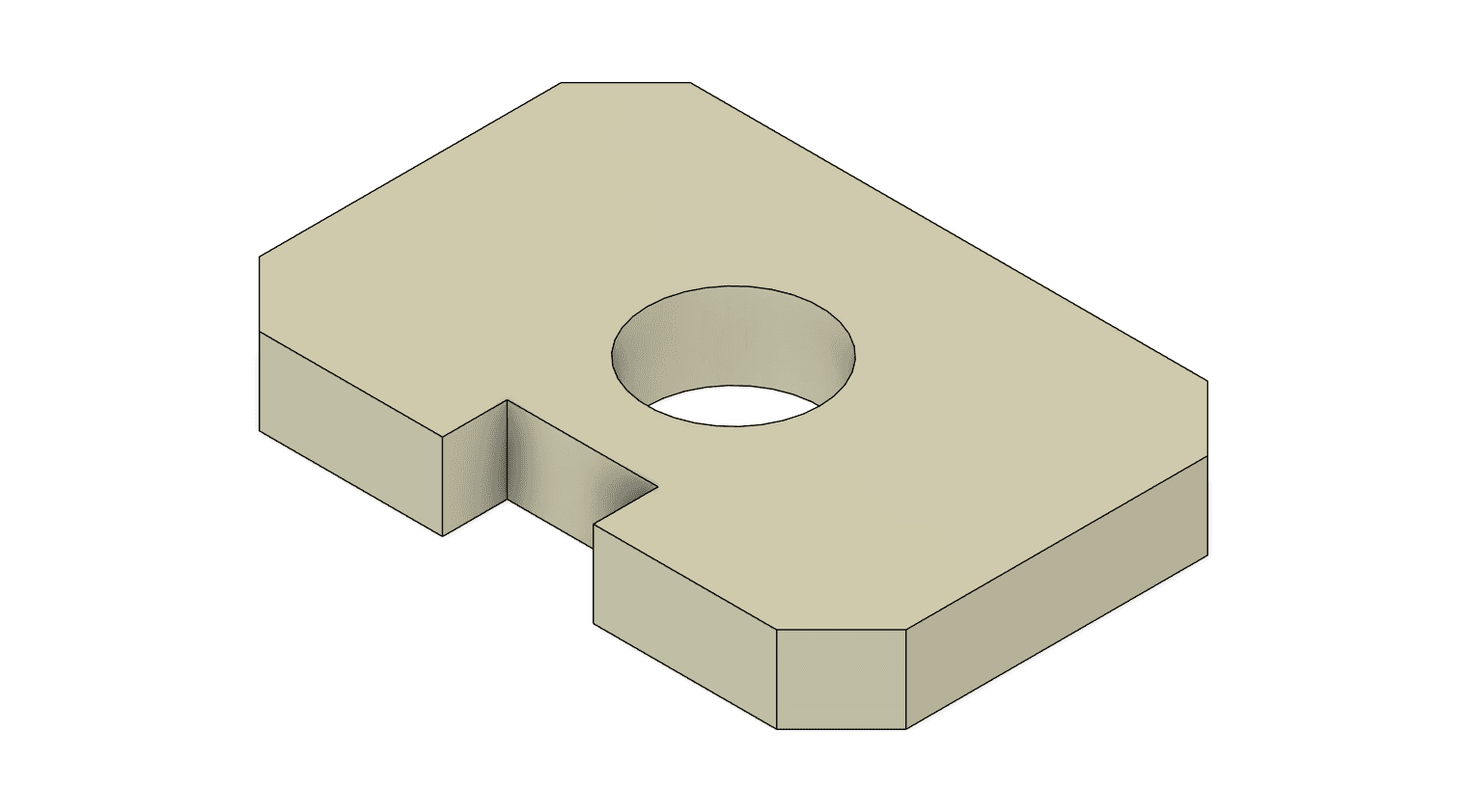 Locator Plate guided part modeled in Autodesk Fusion — Unit 1